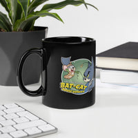 Batcat and Mouse Wonder Black Glossy Mug