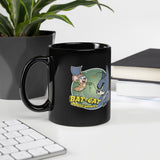 Batcat and Mouse Wonder Black Glossy Mug