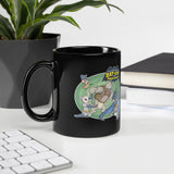 Batcat and Mouse Wonder Crew Black Glossy Mug