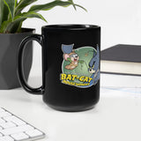 Batcat and Mouse Wonder Black Glossy Mug