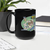 Batcat and Mouse Wonder Crew Black Glossy Mug